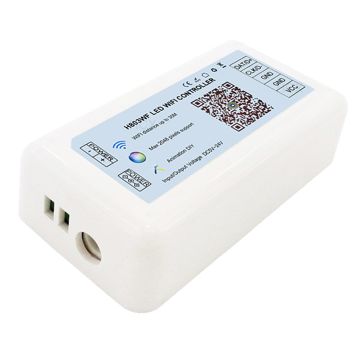 DC5-24V LED WIFI SPI controller,DIY modes,Output 2048 pixels, Support Dozens of Chips, Support ArtNet Remote Control For Addressable LED Strip Lights DC5-24V LED WIFI SPI controller,DIY modes,Output 2048 pixels, Support Dozens of Chips, Support ArtNet Remote Control For Addressable LED Strip Lights